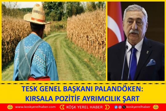 TESK GENEL BAŞKANI PALANDÖKEN: KIRSALA POZİTİF AYRIMCILIK ŞART