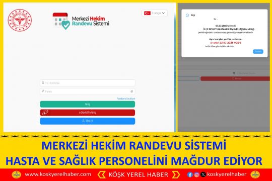 MERKEZİ HEKİM RANDEVU SİSTEMİ HASTA VE SAĞLIK PERSONELİNİ MAĞDUR EDİYOR