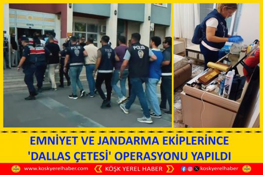 EMNİYET VE JANDARMA EKİPLERİNCE 'DALLAS ÇETESİ' OPERASYONU YAPILDI