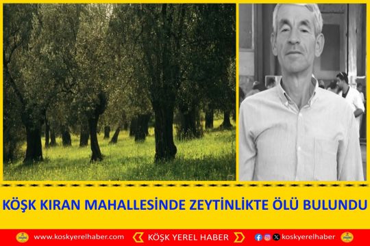 KÖŞK KIRAN MAHALLESİNDE ZEYTİNLİKTE ÖLÜ BULUNDU