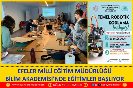 EFELER MİLLİ EĞİTİM MÜDÜRLÜĞÜ BİLİM AKADEMİSİ’NDE EĞİTİMLER BAŞLIYOR