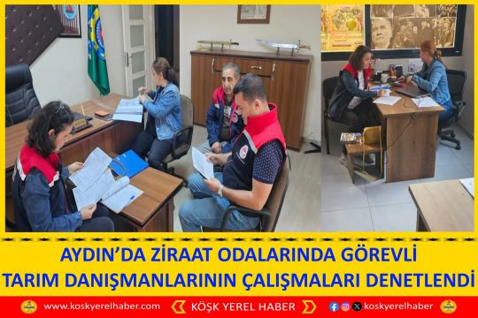 AYDIN’DA ZİRAAT ODALARINDA GÖREVLİ TARIM DANIŞMANLARININ ÇALIŞMALARI DENETLENDİ