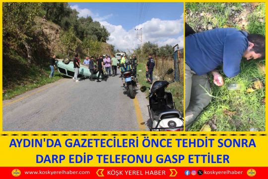 AYDIN'DA GAZETECİLERİ ÖNCE TEHDİT SONRA DARP EDİP TELEFONU GASP ETTİLER