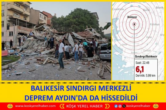 BALIKESİR SINDIRGI MERKEZLİ DEPREM AYDIN