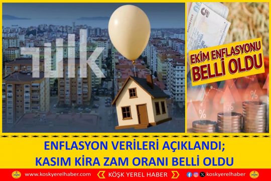 ENFLASYON VERİLERİ AÇIKLANDI; KASIM KİRA ZAM ORANI BELLİ OLDU