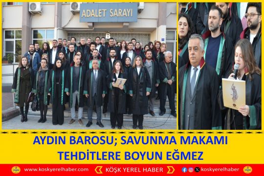 AYDIN BAROSU; SAVUNMA MAKAMI TEHDİTLERE BOYUN EĞMEZ