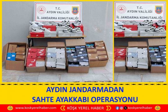 AYDIN JANDARMADAN SAHTE AYAKKABI OPERASYONU