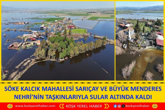 SÖKE KALCIK MAHALLESİ SARIÇAY VE BÜYÜK MENDERES NEHRİ’NİN TAŞKINLARIYLA SULAR ALTINDA KALDI