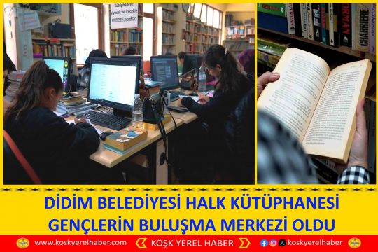 DİDİM BELEDİYESİ HALK KÜTÜPHANESİ GENÇLERİN BULUŞMA MERKEZİ OLDU
