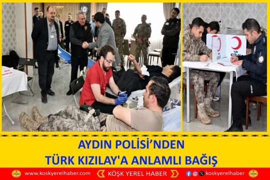 AYDIN POLİSİ’NDEN TÜRK KIZILAY'A ANLAMLI BAĞIŞ