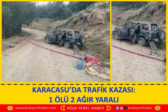 KARACASU’DA TRAFİK KAZASI: 1 ÖLÜ 2 AĞIR YARALI