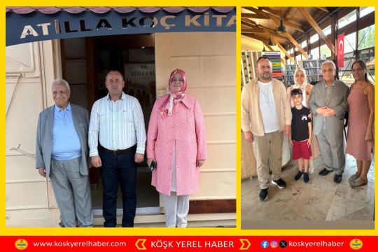 KÖŞK HALJ KÜTÜPHANESİNE ESKİ BAKAN ATİLLA KOÇ'TAN ANLAMLI BIR ZİYARET