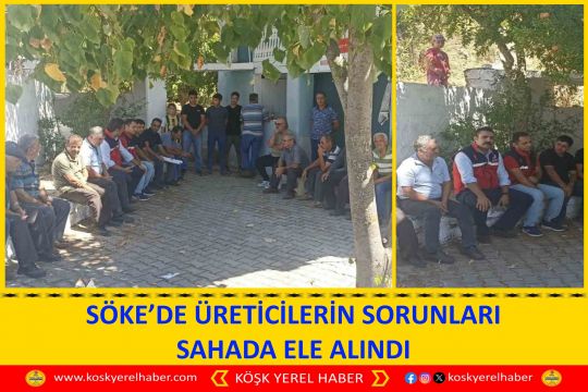SÖKE’DE ÜRETİCİLERİN SORUNLARI SAHADA ELE ALINDI