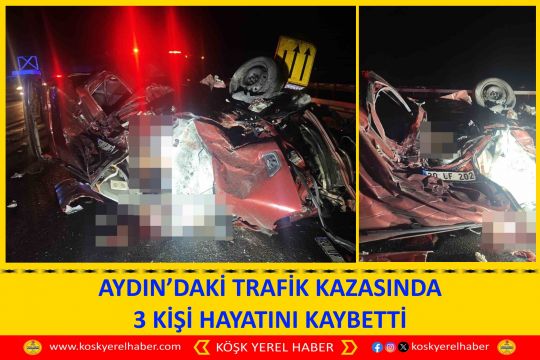 AYDIN’DAKİ TRAFİK KAZASINDA 3 KİŞİ HAYATINI KAYBETTİ