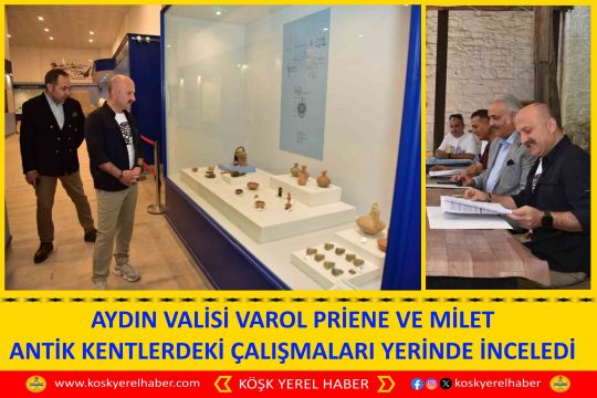 AYDIN VALİSİ VAROL PRİENE VE MİLET ANTİK KENTLERDEKİ ÇALIŞMALARI YERİNDE İNCELEDİ