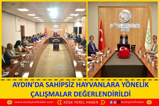 AYDIN’DA SAHİPSİZ HAYVANLARA YÖNELİK ÇALIŞMALAR DEĞERLENDİRİLDİ