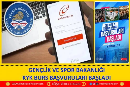 GENÇLİK VE SPOR BAKANLIĞI KYK BURS BAŞVURULARI BAŞLADI
