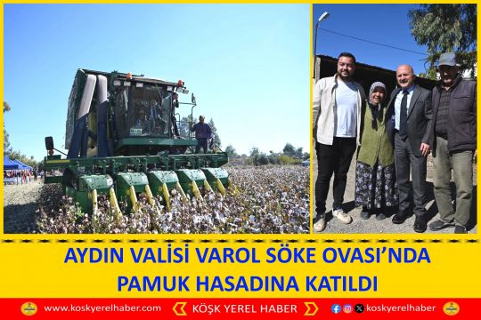 AYDIN VALİSİ VAROL SÖKE OVASI’NDA PAMUK HASADINA KATILDI