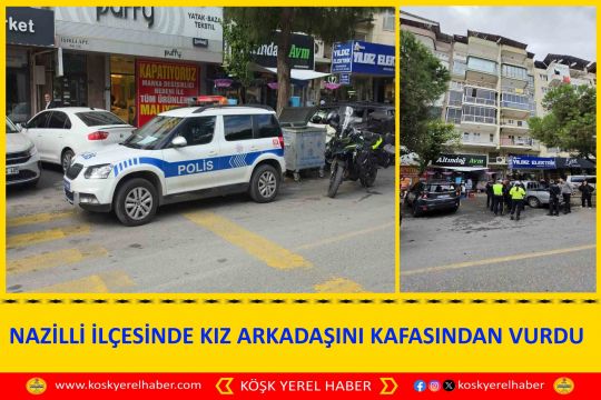 NAZİLLİ İLÇESİNDE KIZ ARKADAŞINI KAFASINDAN VURDU